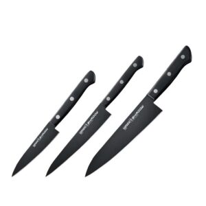 Набор из 3 ножей Samura Shadow с покрытием Black-coating (11,23, 85) SH-0220/K