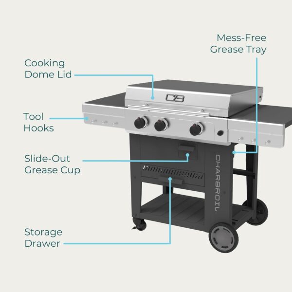 Газовый гриль Charbroil Versa-Charbroil Versa-Tile (3-в-1 с 3 горелками)