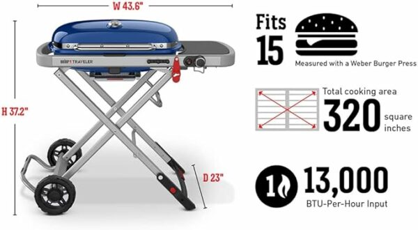 Газовый гриль Weber Traveler Blue